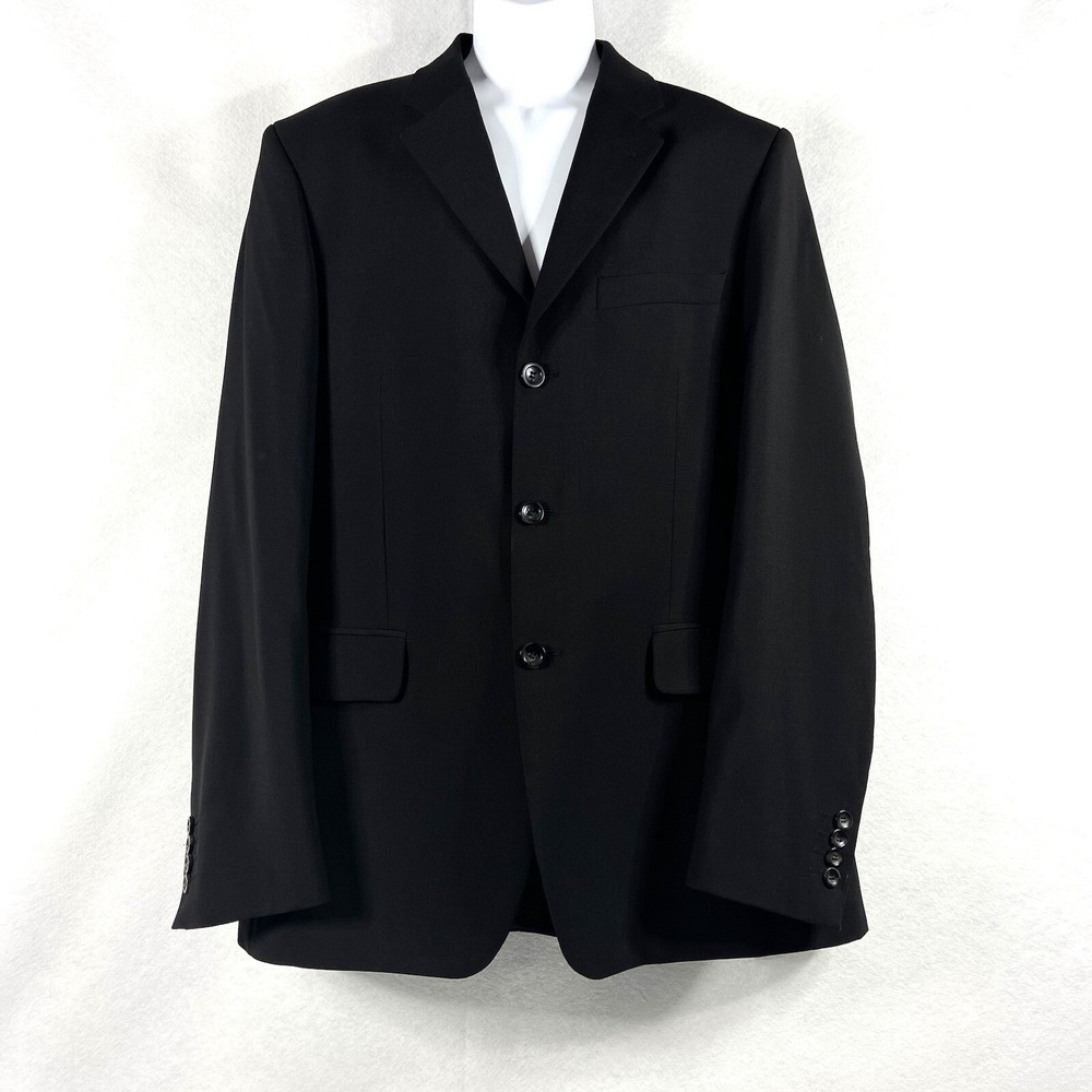 Versus Versace Jacket Mens 40R Black Blazer Sport Coat Wool Blend